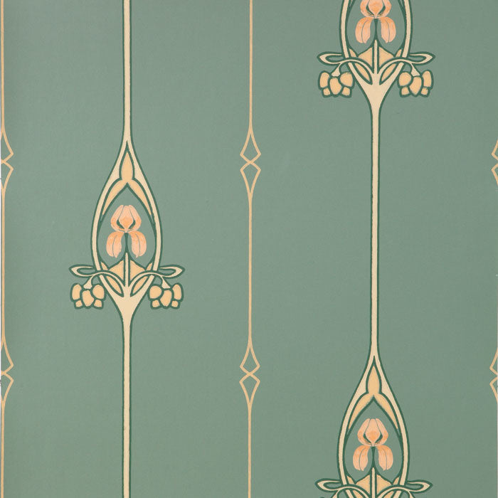 Groen Bloemen - DU22-0087 - Image1 - Gammalsvenska Papper - 087-22