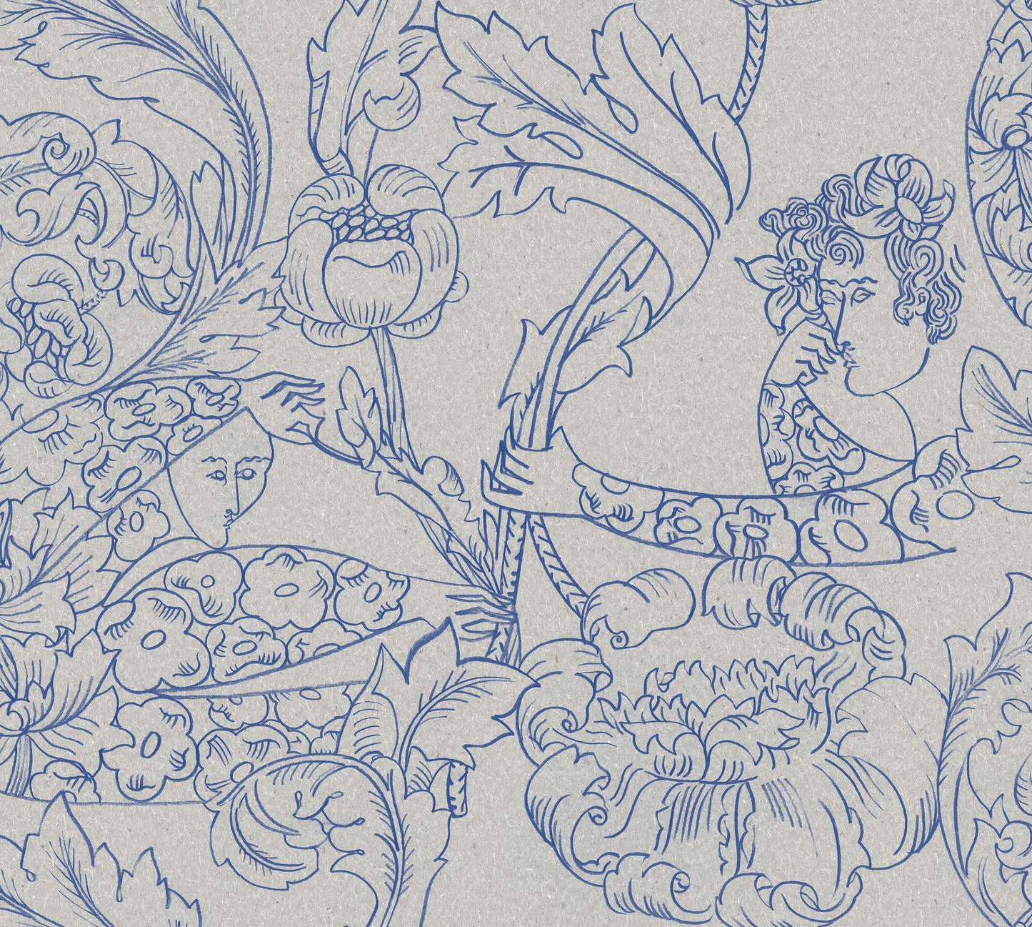 Blauw Bloemen - BS65-0120 - Image1 - Swedish Designers - 2065
