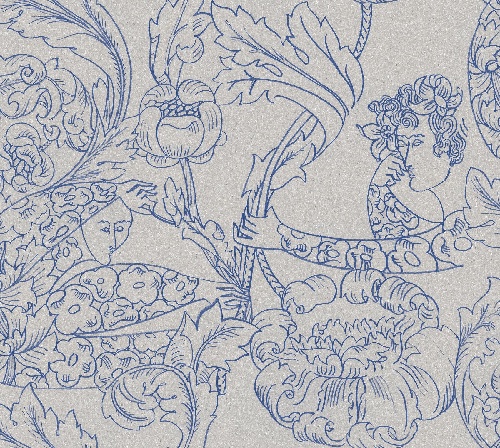 Blauw Bloemen - BS65-0120 - Image1 - Swedish Designers - 2065