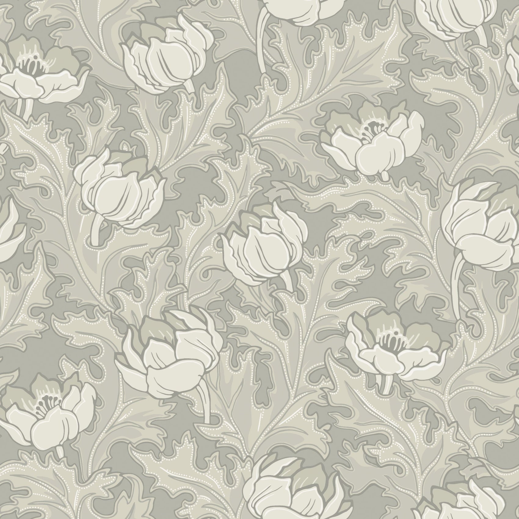 Beige Bloemen - DU01-0519 - Image1 - Gammalsvenska klassiker - 519-01