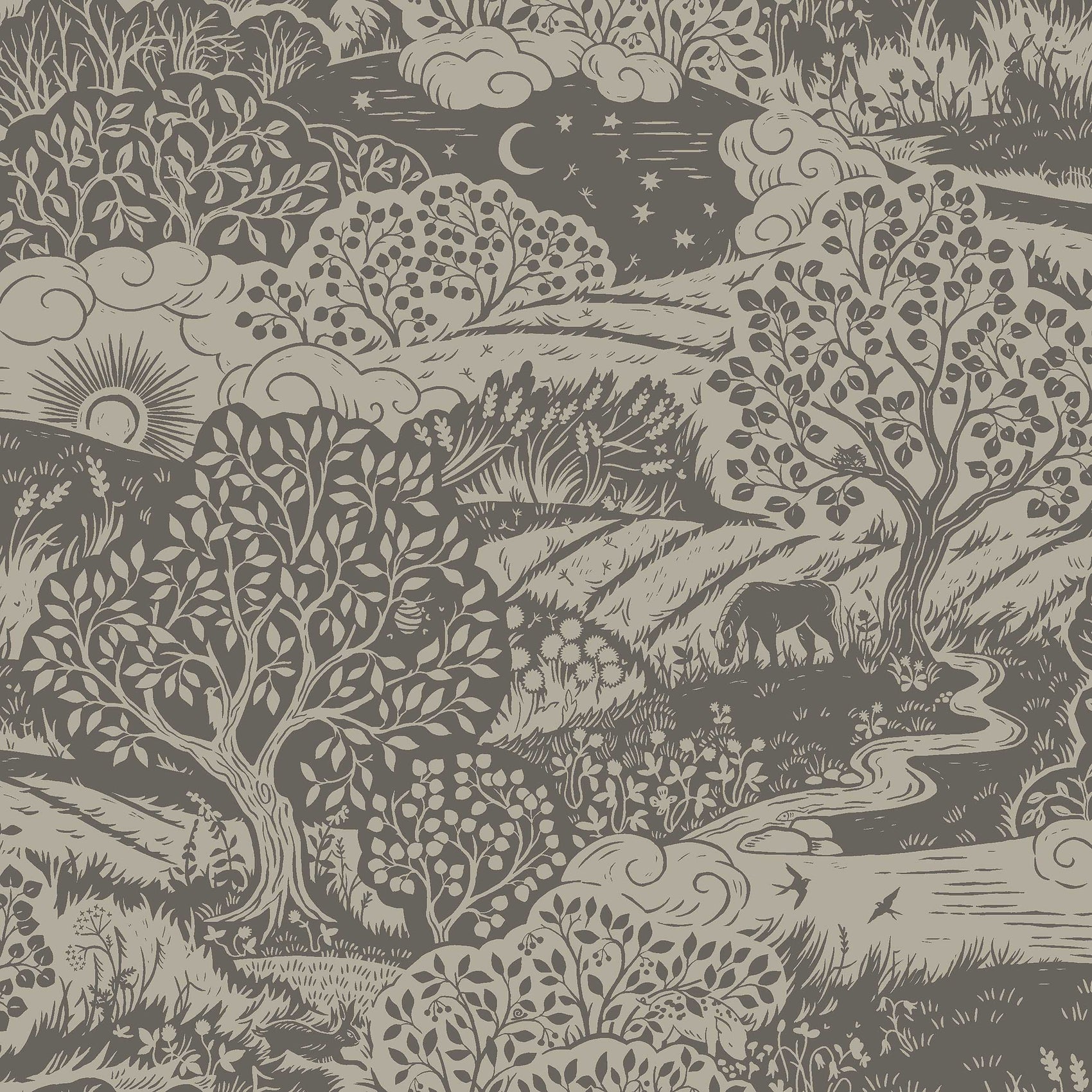 Grijs Toile de Jouy - BS31-0158 - Image1 - Nordic Folks - 5831