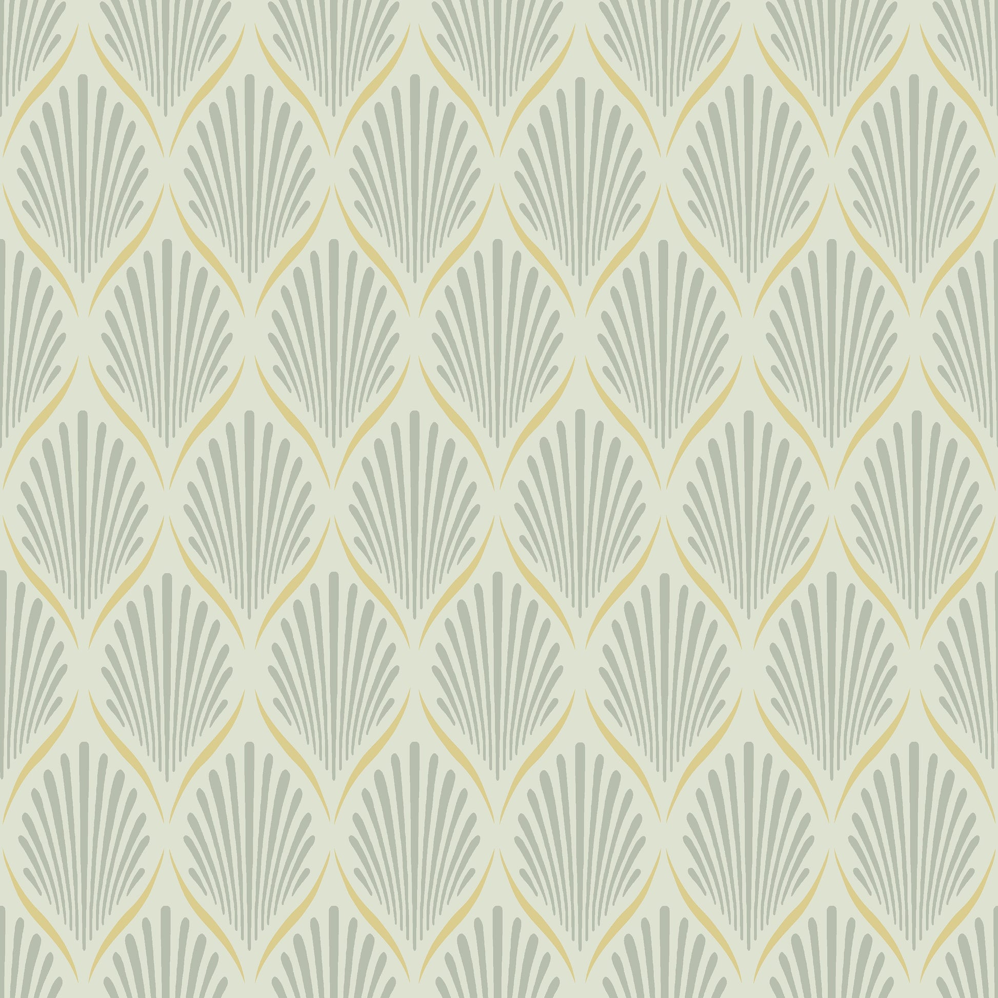 Groen Art Deco - DU02-0681 - Image1 - Blommor & Blad - 681-02