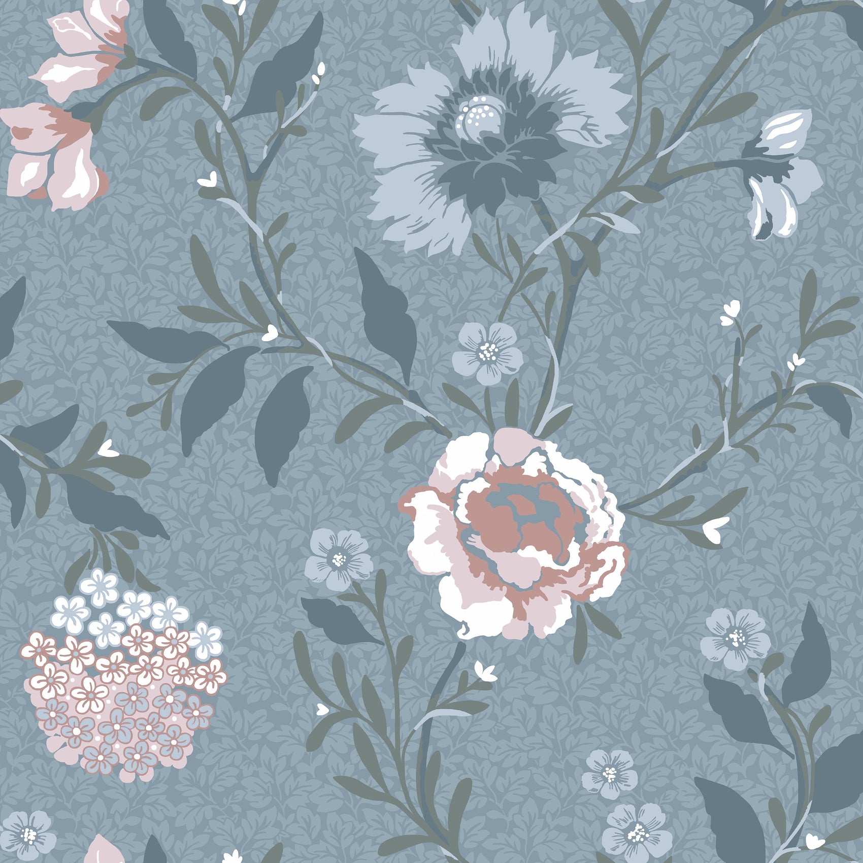 Blauw Botanisch - DU03-0683 - Image1 - Blommor & Blad - 683-03