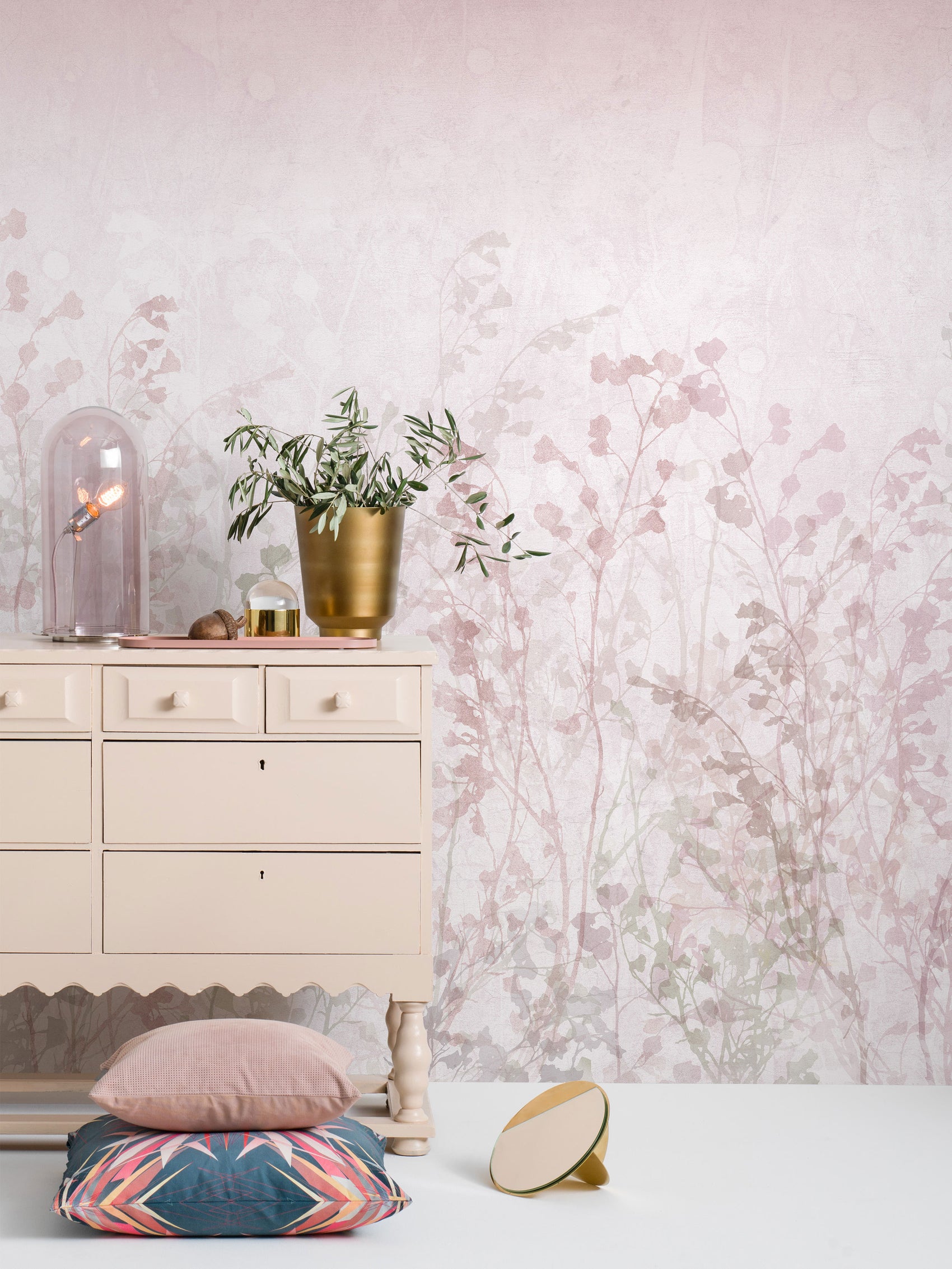 Roze Bloemenveld Roze BS4W-2952